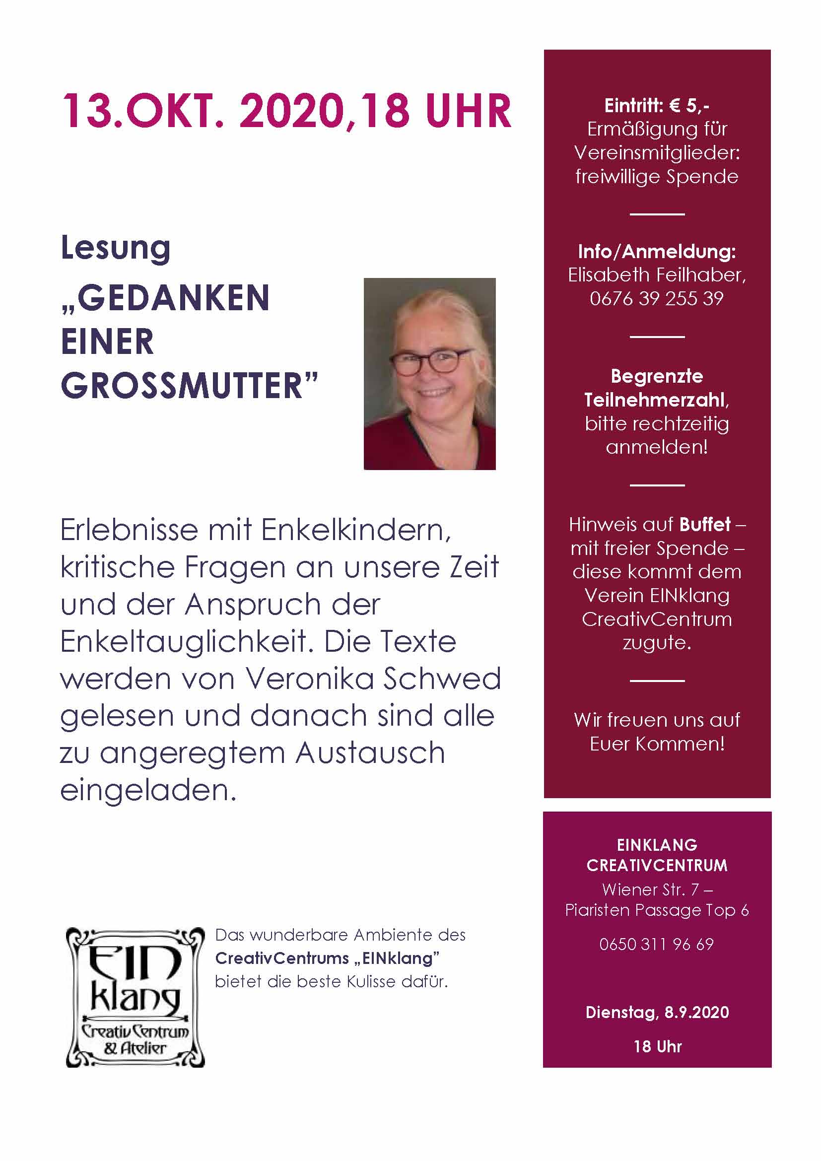 Lesung: Gedanken e. Großmutter